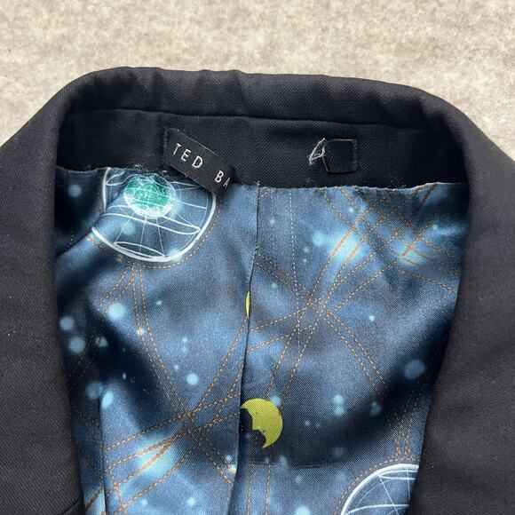 Ted Baker London Endurance Wool Blazer Jacket Mens 40R Black suit career wedding - Picture 8 of 13